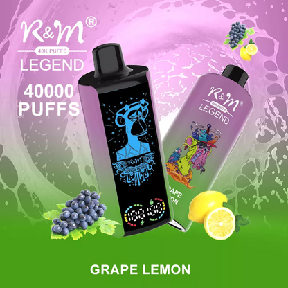 R&M LEGEND 40000 Puffs Mega Screen Wiederaufladbare Einweg Kit (10 Stück/Packung)