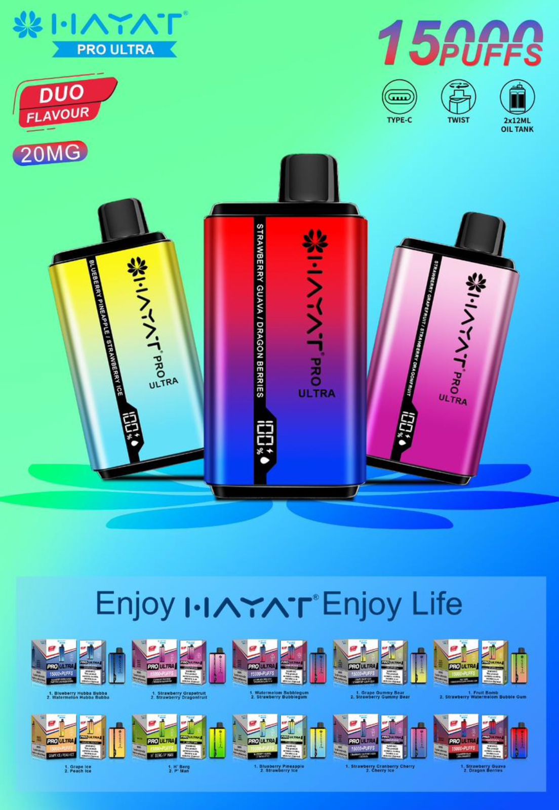 Hayati Pro Ultra 15000 Puffs Einweg Kit
