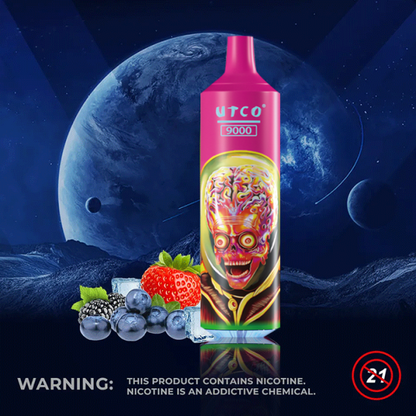UTCO Aliens 9000 Einweg E-Zigarette Disposable Kit wiederaufladbar - Kaufen Sie 3 Stück und erhalten Sie 1 Stück zusätzlich als Geschenk (Produkte und Geschmacksrichtungen sind zufällig)