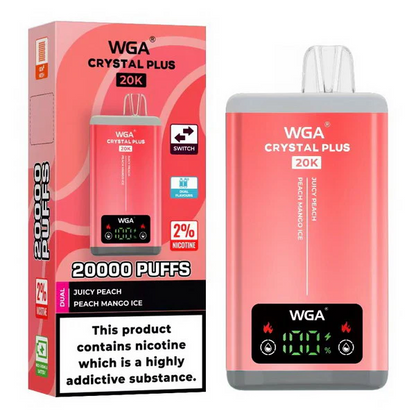 WGA Crystal Plus 20000 Puffs 2-in-1 Wiederaufladbares Einweg Kit - 📢EXKLUSIVES ANGEBOT - Nehme 4 Zahle NUR 3 an der Kasse!+Ab einem Einkauf von 100€ 1 Mystery Vapes Gratis📢