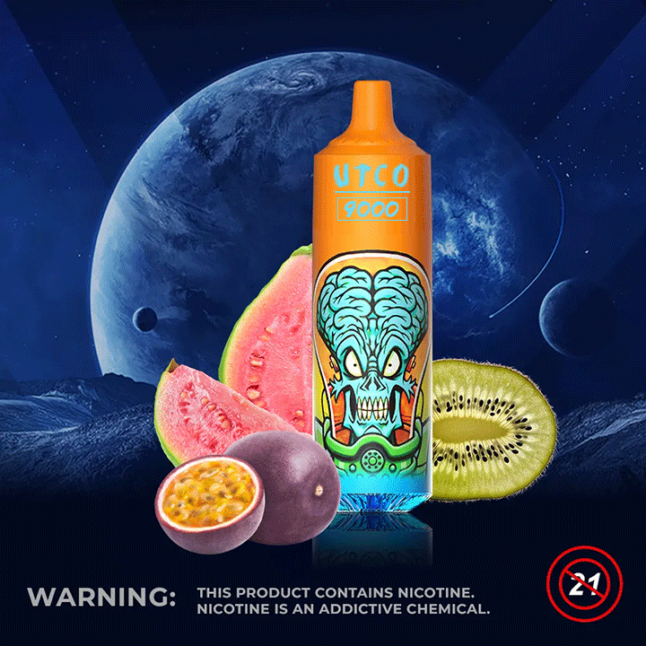 UTCO Aliens 9000 Einweg E-Zigarette Disposable Kit wiederaufladbar - Kaufen Sie 3 Stück und erhalten Sie 1 Stück zusätzlich als Geschenk (Produkte und Geschmacksrichtungen sind zufällig)