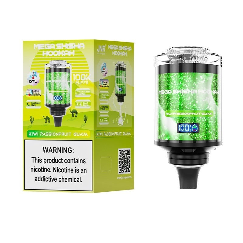 JNR Mega Shisha Hookah 100K Wiederaufladbares Einweg Kit 60ml - 💥 Nehme 4 Zahle NUR 3! + Ab einem Einkauf von 100€ 2 Mystery Gratis💥