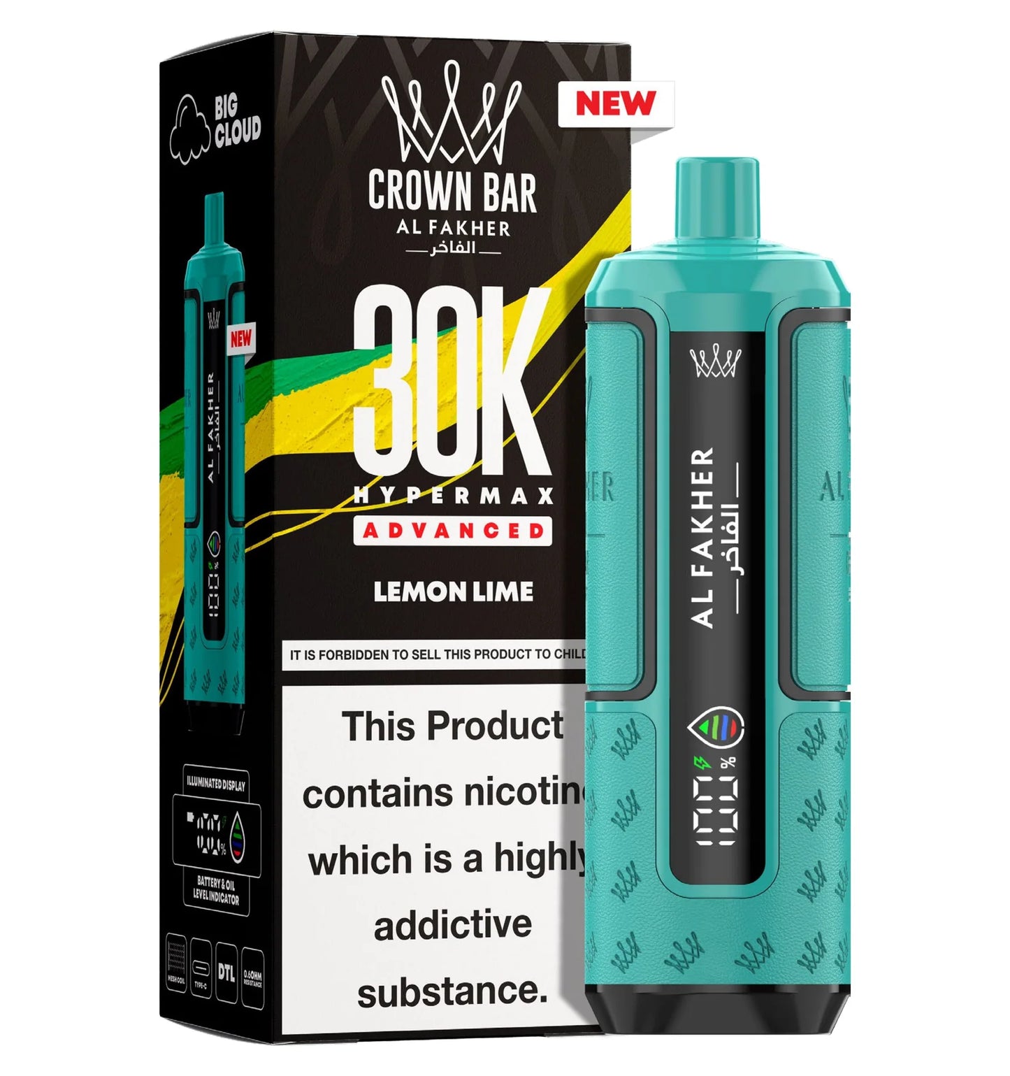 AL Fakher Crown Bar 30K Hypermax Vorgefülltes Einweg Kit - 💥 Nehme 4 Zahle NUR 3! + Ab einem Einkauf von 100€ 2 Mystery Gratis💥