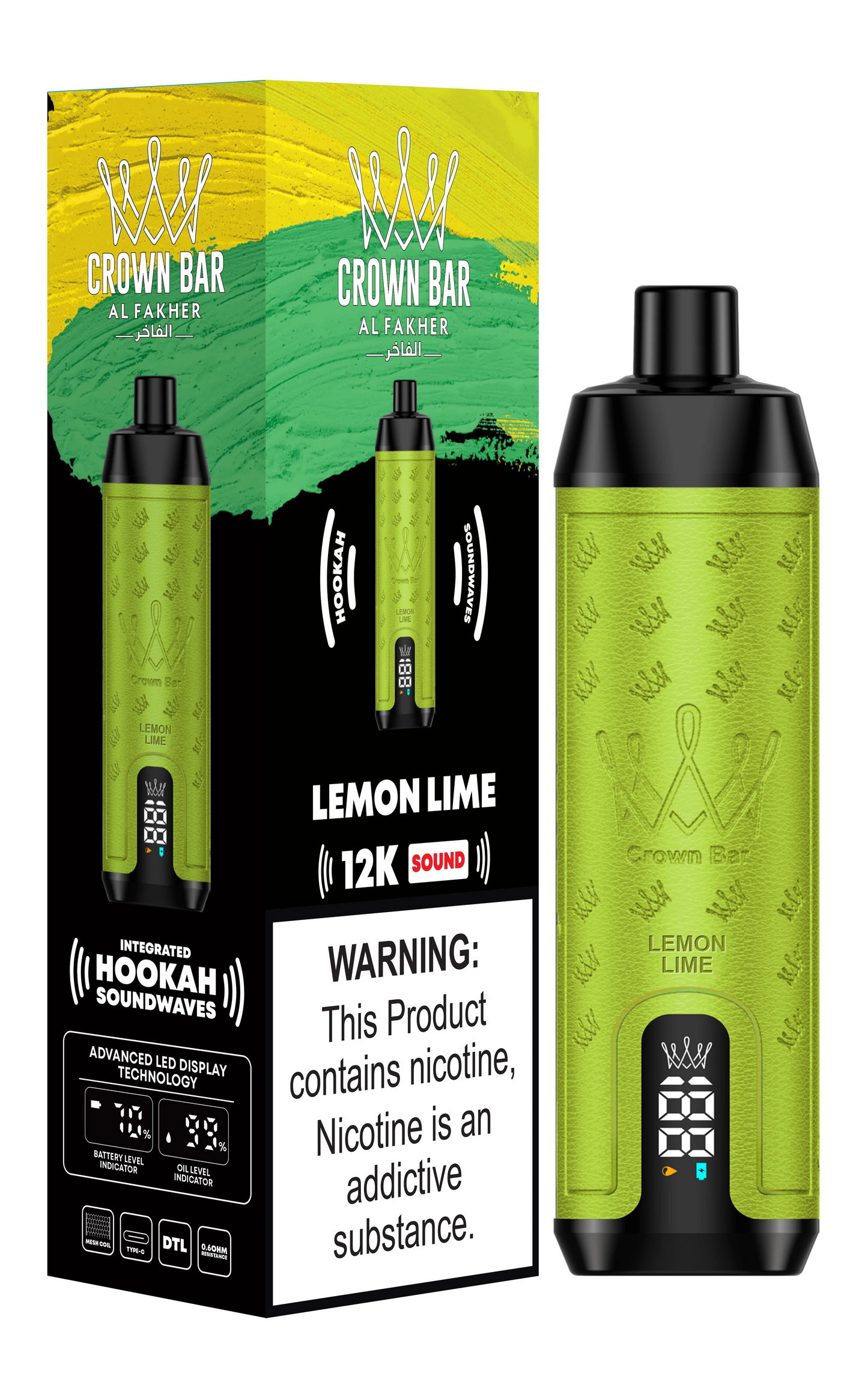 AL Fakher Crown Bar 12000 Puffs Shisha Hookah Einweg Vape - 💥 Ab einem Einkauf von 100€ 2 Mystery Gratis💥