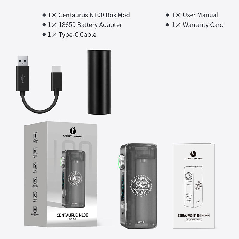 Lost Vape Centaurus N100 Kit mit Centaurus Sub Ohm Verdampfer 5ml