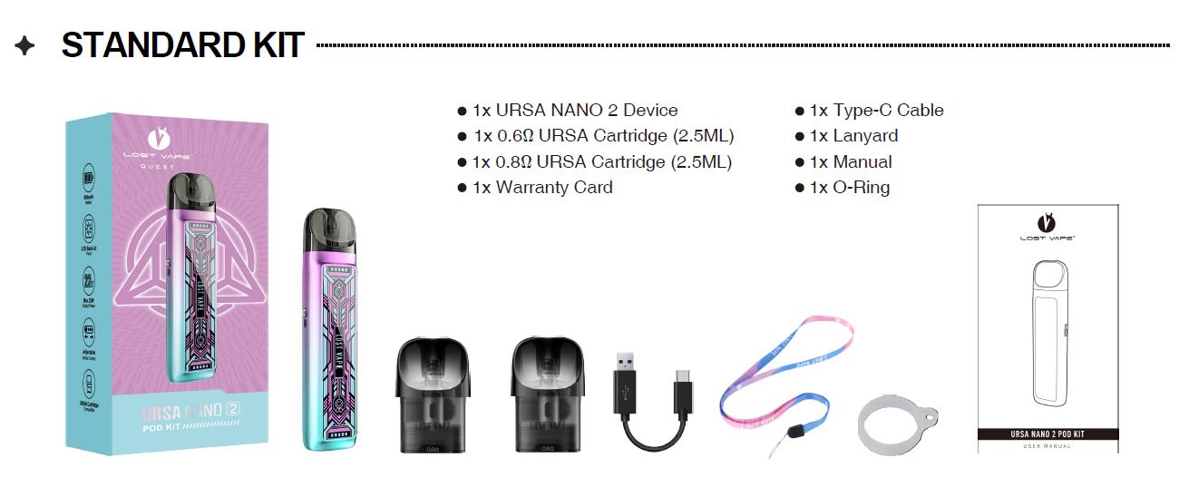 Lost Vape Ursa Nano 2 Pod Kit 900mAh 2,5ml