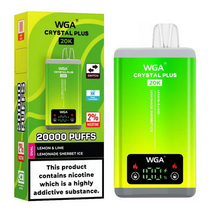 WGA Crystal Plus 20000 Puffs 2-in-1 Wiederaufladbares Einweg Kit - 📢EXKLUSIVES ANGEBOT - Nehme 4 Zahle NUR 3 an der Kasse!+Ab einem Einkauf von 100€ 1 Mystery Vapes Gratis📢