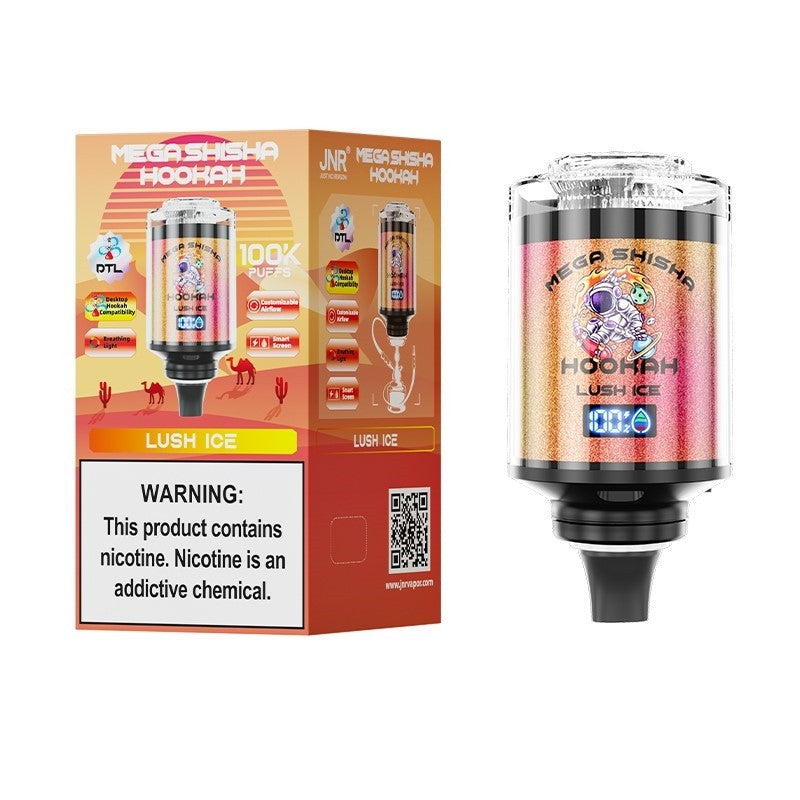 JNR Mega Shisha Hookah 100K Wiederaufladbares Einweg Kit 60ml - 💥 Nehme 4 Zahle NUR 3! + Ab einem Einkauf von 100€ 2 Mystery Gratis💥