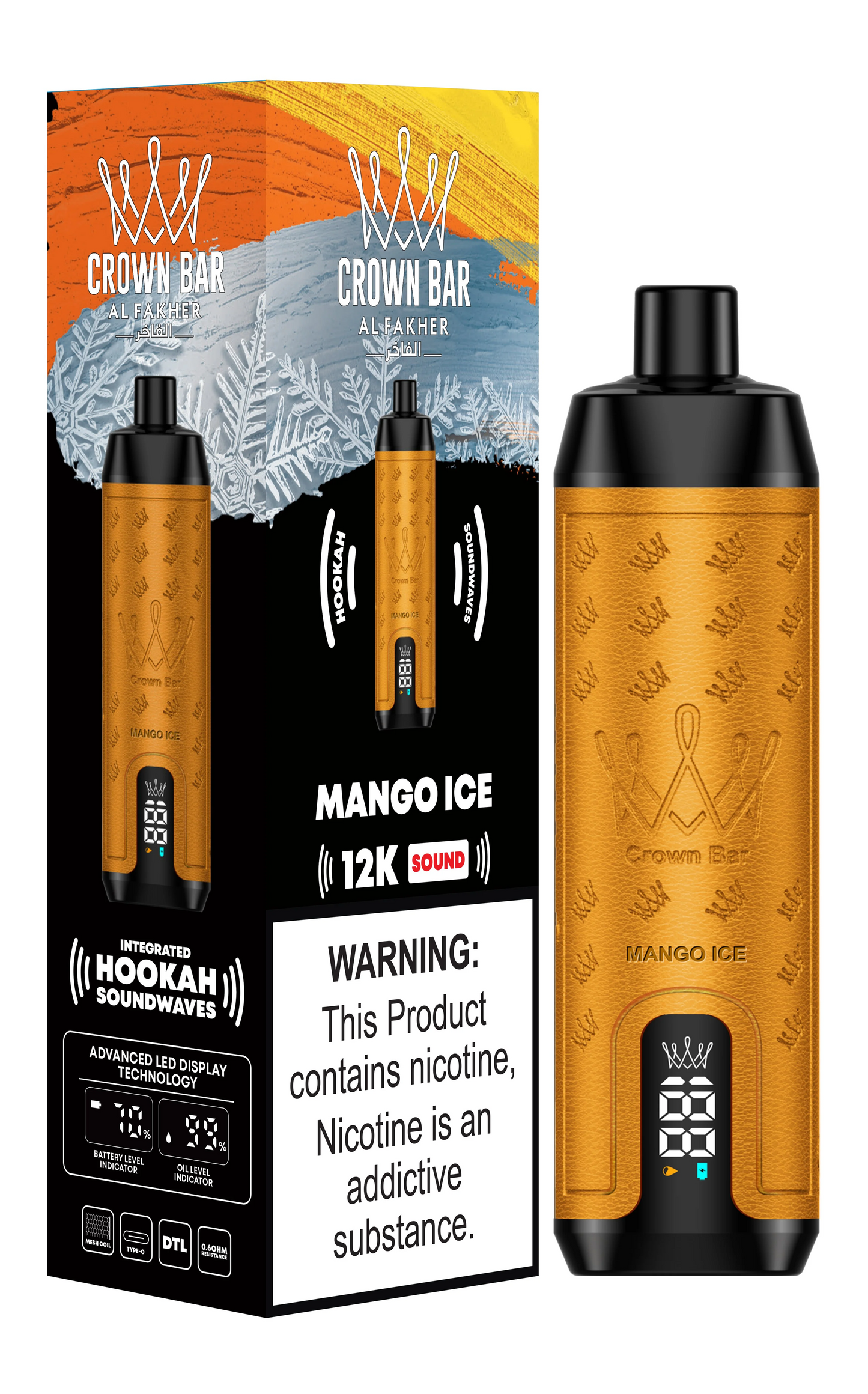 AL Fakher Crown Bar 12000 Puffs Shisha Hookah Einweg Vape - 💥 Ab einem Einkauf von 100€ 2 Mystery Gratis💥