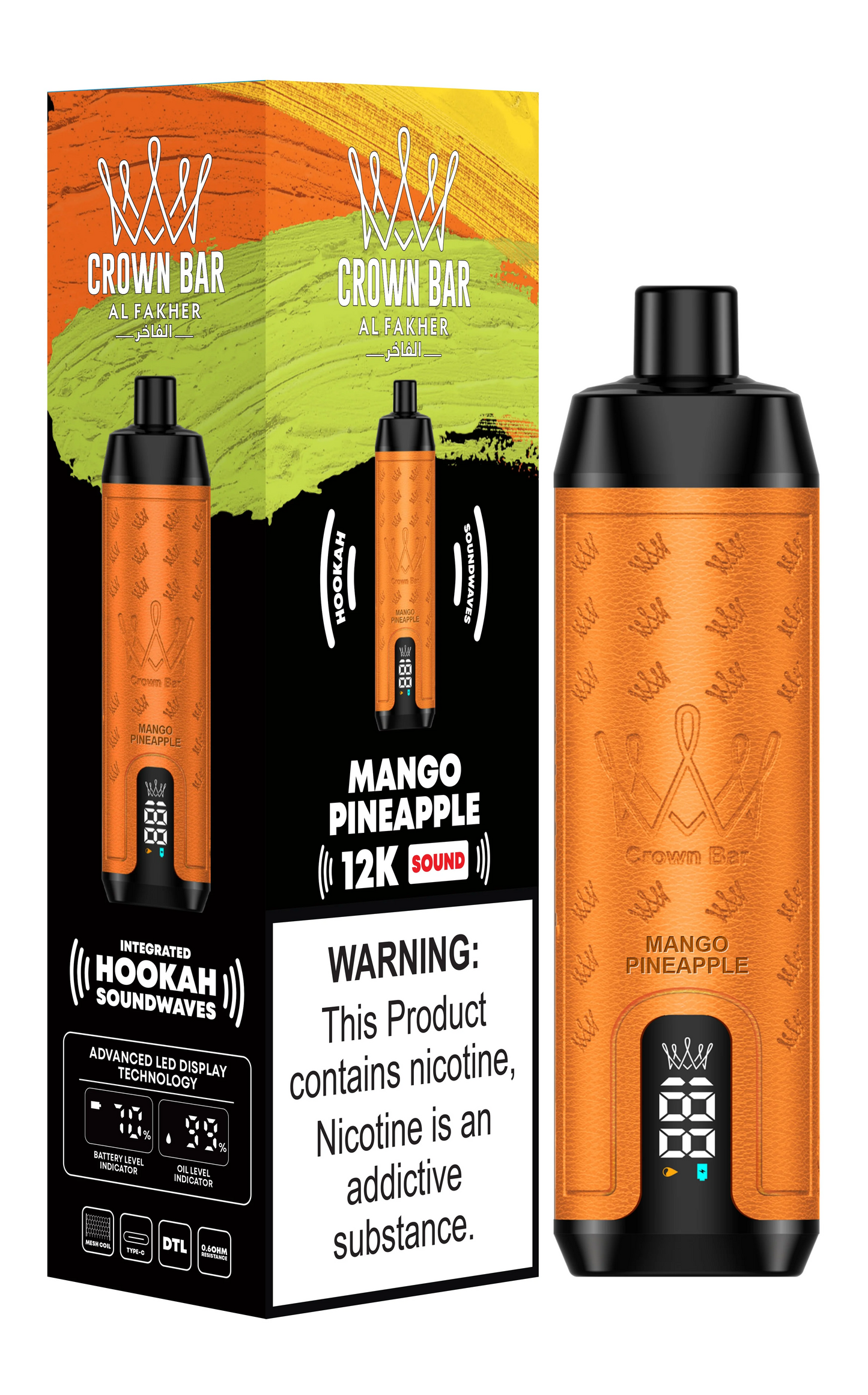 AL Fakher Crown Bar 12000 Puffs Shisha Hookah Einweg Vape - 💥 Ab einem Einkauf von 100€ 2 Mystery Gratis💥