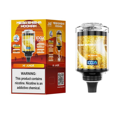 JNR Mega Shisha Hookah 100K Wiederaufladbares Einweg Kit 60ml - 💥 Nehme 4 Zahle NUR 3! + Ab einem Einkauf von 100€ 2 Mystery Gratis💥