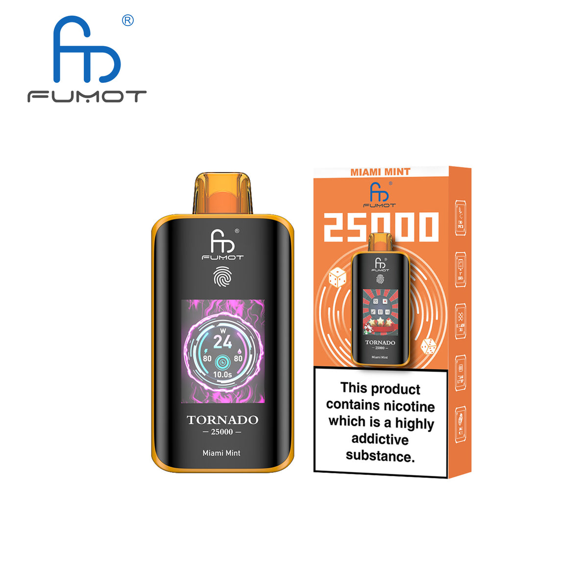 [Clearance Sale] Fumot Randm Tornado 25000 25K Puffs Wiederaufladbares Einweg Kit (Touch Switch) - 💥 Nehme 4 Zahle NUR 3! + Ab einem Einkauf von 120€ 2 Mystery Gratis💥