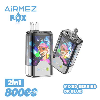 AiRMEZ Fox 80000 80K Puffs Einweg Kit 30ml (Dual Flavor) - 💥 Nehme 5 Zahle NUR 4! + Ab einem Einkauf von 100€ 2 Mystery Gratis💥