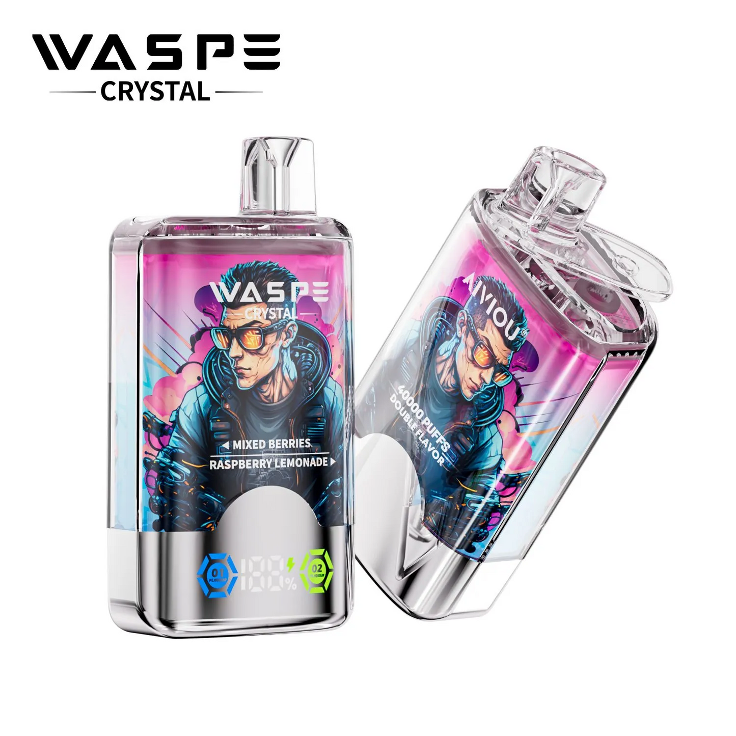 WASPE Crystal 40000 Puffs 40K Einweg Kit (Double Flavor)