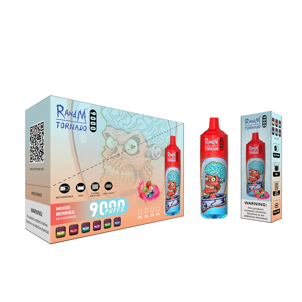 Fumot RandM Tornado 9000 Puffs Wiederaufladbares Einweg Disposable Kit 18ml (20mg)- 💥 Nehme 5 Zahle NUR 4! + Ab einem Einkauf von 100€ 2 Mystery Gratis💥