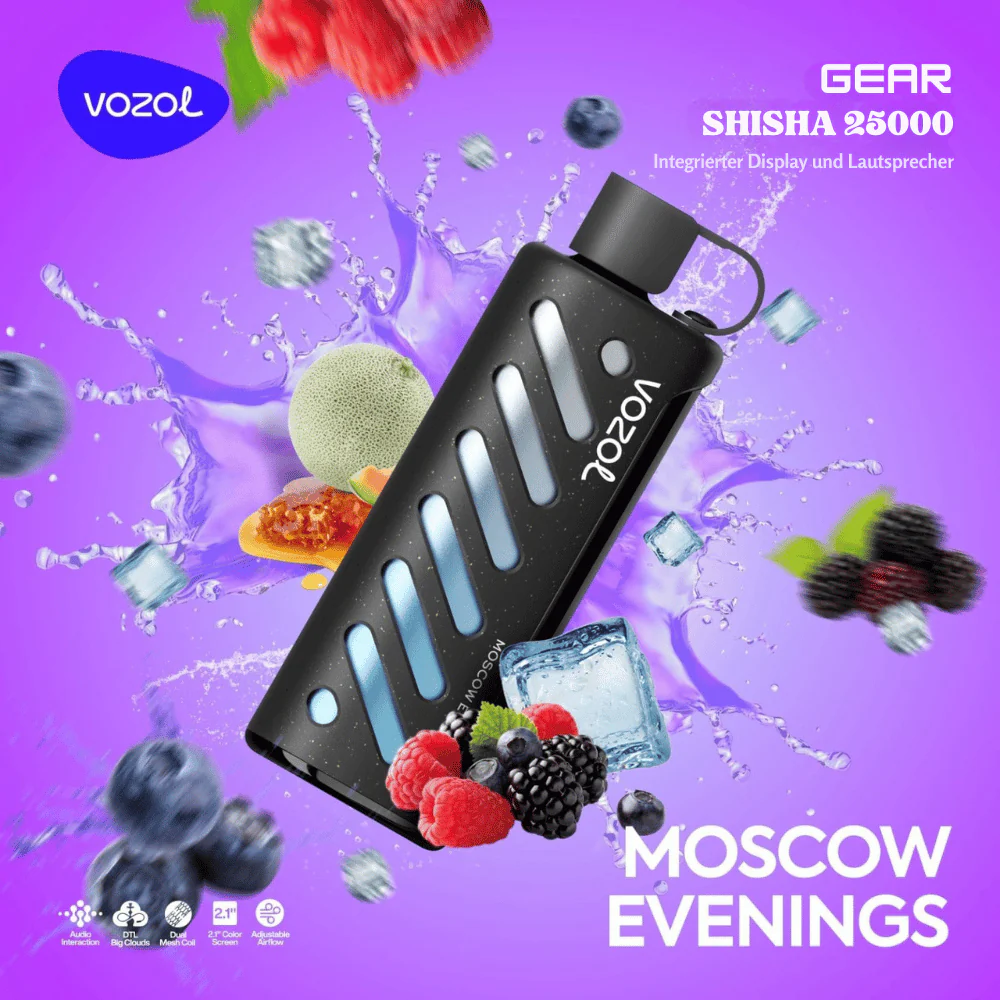 Vozol GEAR SHISHA 25000 Puffs Einweg Kit - 💥 Nehme 5 Zahle NUR 4! + Ab einem Einkauf von 100€ 2 Mystery Gratis💥