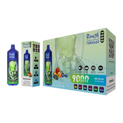 Fumot RandM Tornado 9000 Puffs Wiederaufladbares Einweg Disposable Kit 18ml (20mg)- 💥 Nehme 5 Zahle NUR 4! + Ab einem Einkauf von 100€ 2 Mystery Gratis💥
