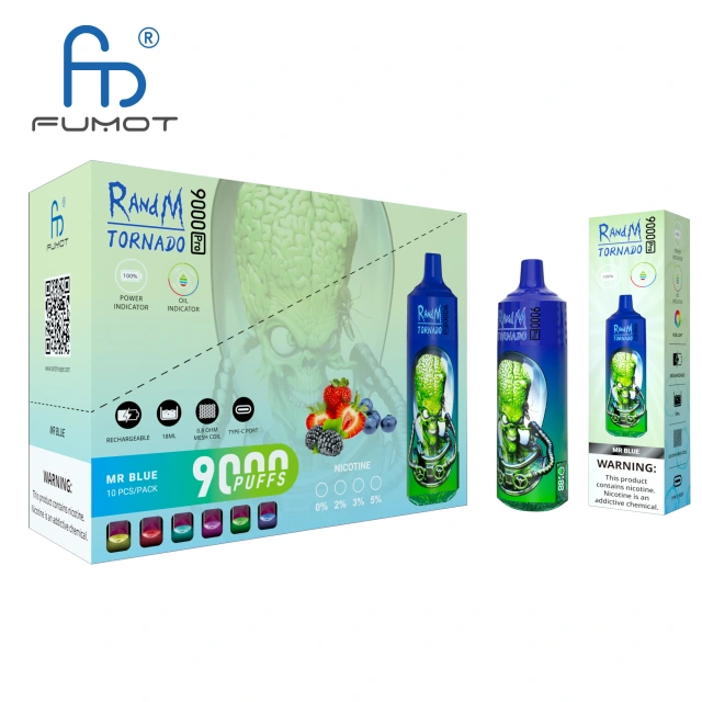 Randm Tornado 9000 Pro 9000 Puffs Wiederaufladbares Einweg Kit