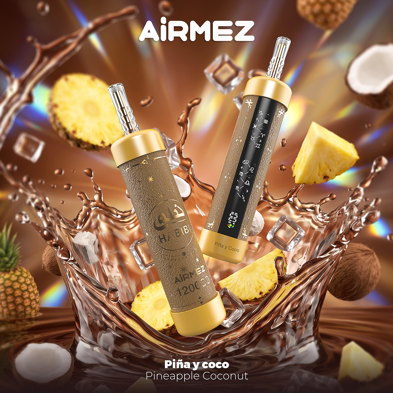 Airmez HABIBI 120K 120000 Puffs Shisha Hookah Wiederaufladbares Einweg Kit - 💥 Nehme 4 Zahle NUR 3! + Ab einem Einkauf von 120€ 2 Mystery Gratis💥
