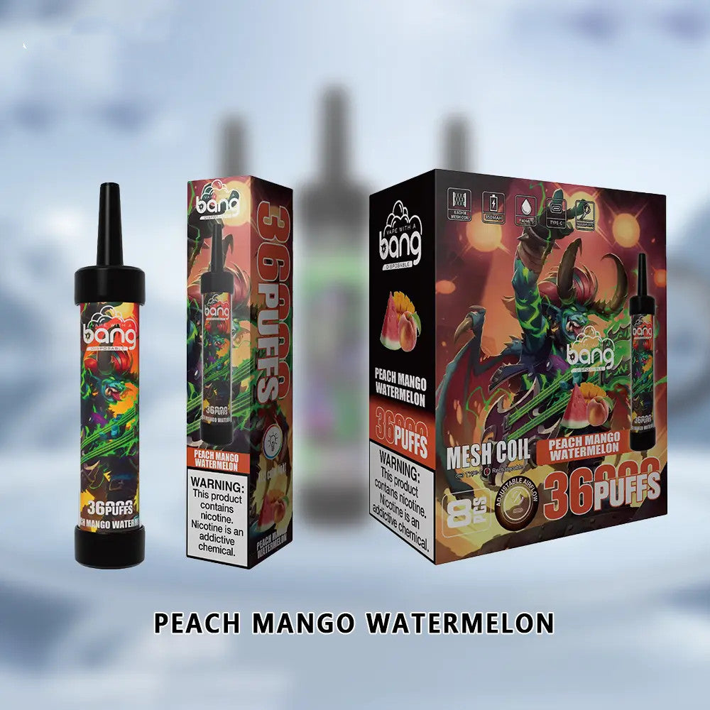 Bang 36000 Puffs Wiederaufladbares DTL Einweg Kit - 📢EXKLUSIVES ANGEBOT - Nehme 4 Zahle NUR 3 an der Kasse!+Ab einem Einkauf von 100€ 2 Mystery Vapes Gratis📢