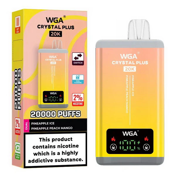 WGA Crystal Plus 20000 Puffs 2-in-1 Wiederaufladbares Einweg Kit - 📢EXKLUSIVES ANGEBOT - Nehme 4 Zahle NUR 3 an der Kasse!+Ab einem Einkauf von 100€ 1 Mystery Vapes Gratis📢