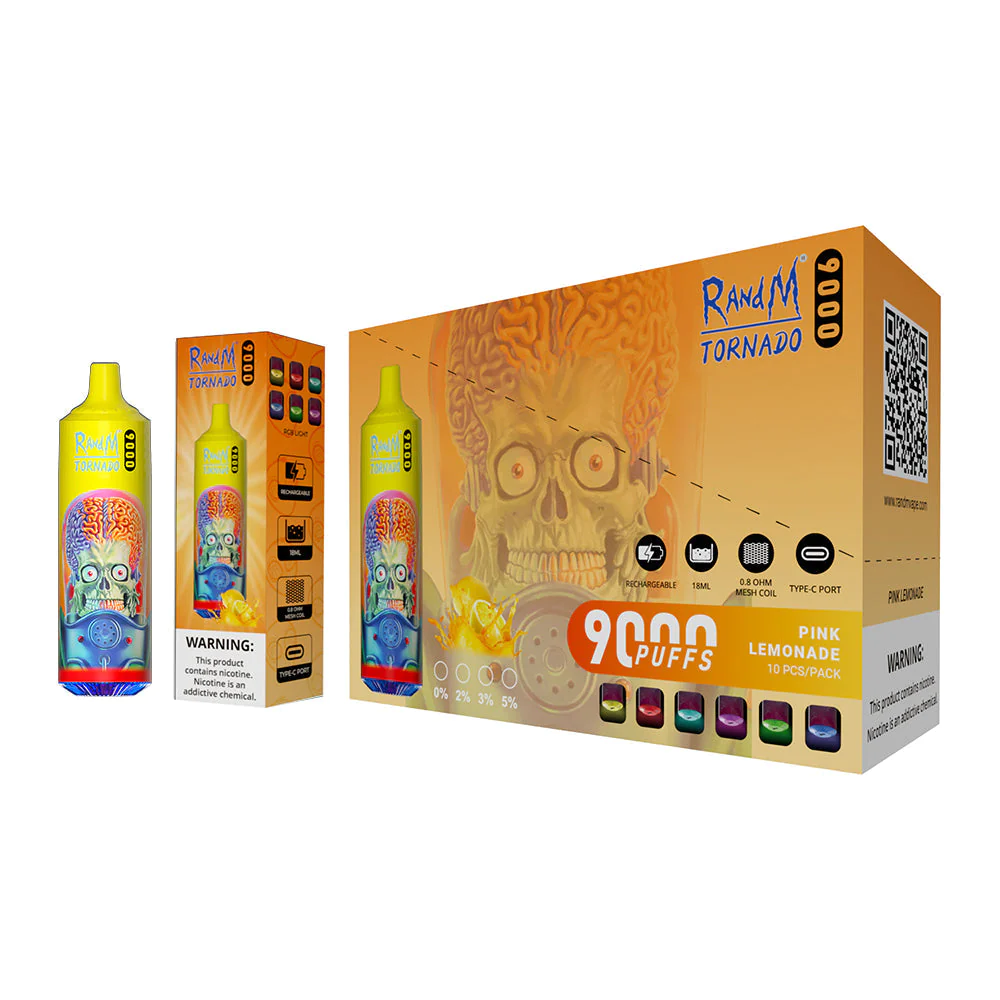 Fumot RandM Tornado 9000 Puffs Wiederaufladbares Einweg Disposable Kit 18ml (20mg)- 💥 Nehme 5 Zahle NUR 4! + Ab einem Einkauf von 100€ 2 Mystery Gratis💥