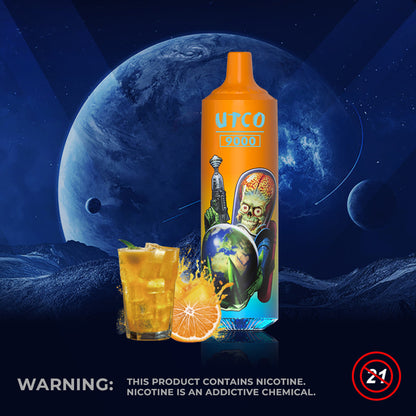 UTCO Aliens 9000 Einweg E-Zigarette Disposable Kit wiederaufladbar - Kaufen Sie 3 Stück und erhalten Sie 1 Stück zusätzlich als Geschenk (Produkte und Geschmacksrichtungen sind zufällig)