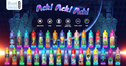 Fumot RandM Tornado 9000 Puffs Wiederaufladbares Einweg Disposable Kit 18ml (20mg)- 💥 Nehme 5 Zahle NUR 4! + Ab einem Einkauf von 100€ 2 Mystery Gratis💥