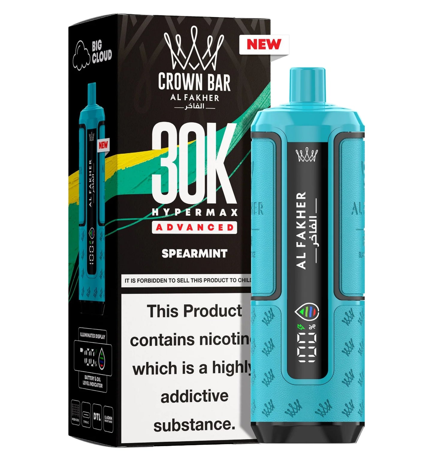 AL Fakher Crown Bar 30K Hypermax Vorgefülltes Einweg Kit - 💥 Nehme 4 Zahle NUR 3! + Ab einem Einkauf von 100€ 2 Mystery Gratis💥