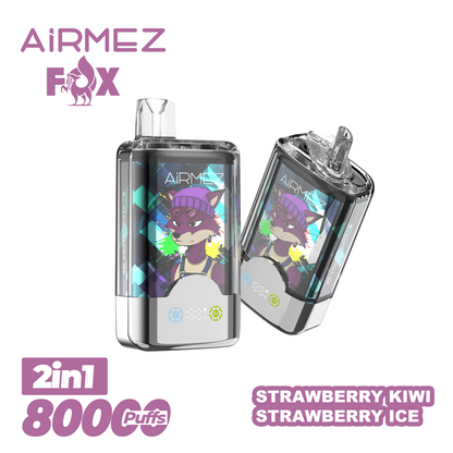 AiRMEZ Fox 80000 80K Puffs Einweg Kit 30ml (Dual Flavor) - 💥 Nehme 5 Zahle NUR 4! + Ab einem Einkauf von 100€ 2 Mystery Gratis💥