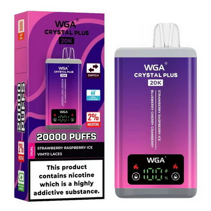 WGA Crystal Plus 20000 Puffs 2-in-1 Wiederaufladbares Einweg Kit - 📢EXKLUSIVES ANGEBOT - Nehme 4 Zahle NUR 3 an der Kasse!+Ab einem Einkauf von 100€ 1 Mystery Vapes Gratis📢