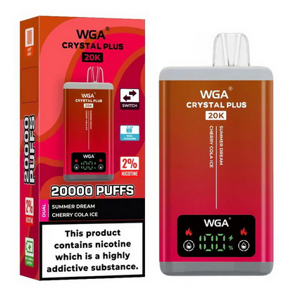 WGA Crystal Plus 20000 Puffs 2-in-1 Wiederaufladbares Einweg Kit - 📢EXKLUSIVES ANGEBOT - Nehme 4 Zahle NUR 3 an der Kasse!+Ab einem Einkauf von 100€ 1 Mystery Vapes Gratis📢