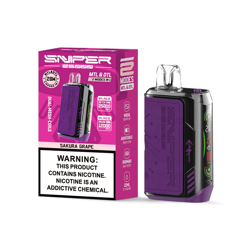 Vapmod Sniper 25000 Puffs Wiederaufladbares Einweg Kit