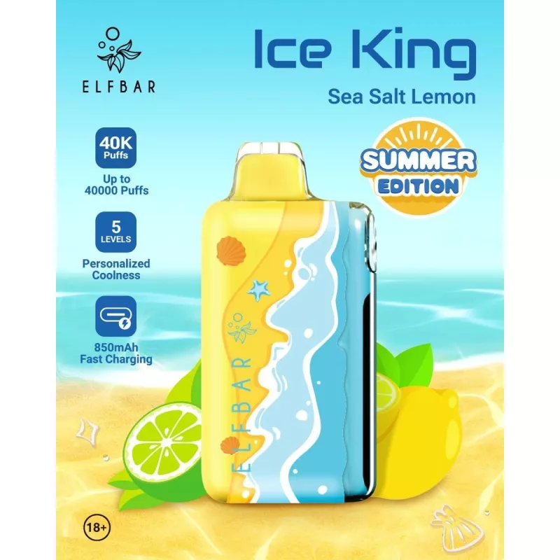 ELF BAR Ice King 40K 40000 Puffs Einweg Kit - Summer Edition - 💥 Nehme 5 Zahle NUR 4! + Ab einem Einkauf von 100€ 2 Mystery Gratis💥