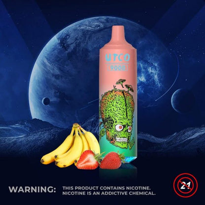 UTCO Aliens 9000 Einweg E-Zigarette Disposable Kit wiederaufladbar - Kaufen Sie 3 Stück und erhalten Sie 1 Stück zusätzlich als Geschenk (Produkte und Geschmacksrichtungen sind zufällig)