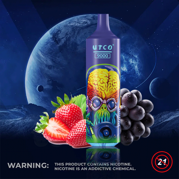 UTCO Aliens 9000 Einweg E-Zigarette Disposable Kit wiederaufladbar - Kaufen Sie 3 Stück und erhalten Sie 1 Stück zusätzlich als Geschenk (Produkte und Geschmacksrichtungen sind zufällig)