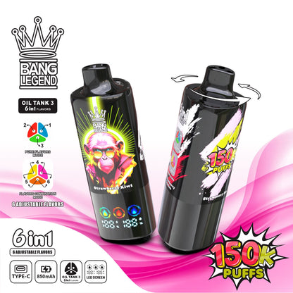 Bang Legend 150000 150K Puffs 6-in-1 Flavors Einweg Kit