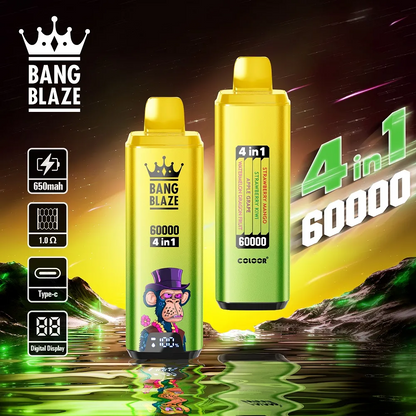 Bang Blaze 4IN1 60000 60K Puffs Wiederaufladbares Einweg Kit - 💥 Nehme 5 Zahle NUR 4! + Ab einem Einkauf von 100€ 2 Mystery Gratis💥