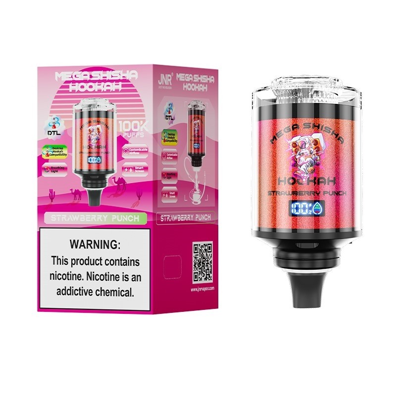 JNR Mega Shisha Hookah 100K Wiederaufladbares Einweg Kit 60ml - 💥 Nehme 4 Zahle NUR 3! + Ab einem Einkauf von 100€ 2 Mystery Gratis💥