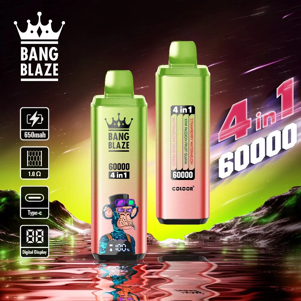 Bang Blaze 4IN1 60000 60K Puffs Wiederaufladbares Einweg Kit - 💥 Nehme 5 Zahle NUR 4! + Ab einem Einkauf von 100€ 2 Mystery Gratis💥