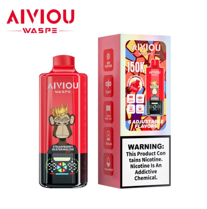 WASPE Aiviou 150K 150000 Puffs 6in1 Wiederaufladbares Einweg Kit - 💥 Nehme 5 Zahle NUR 4! + Ab einem Einkauf von 100€ 2 Mystery Gratis💥