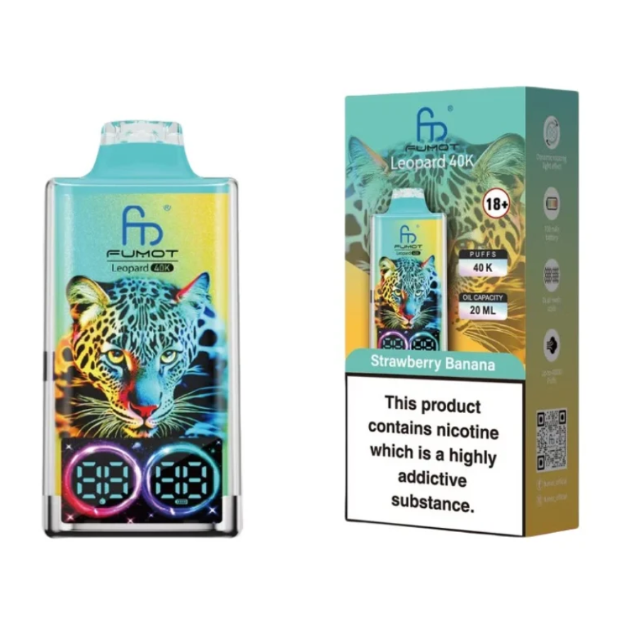 Fumot Leopard 40K Digital Display RGB Lights Einweg Kit (40000 Puffs) - 💥 Nehme 5 Zahle NUR 4! + Ab einem Einkauf von 100€ 2 Mystery Gratis💥