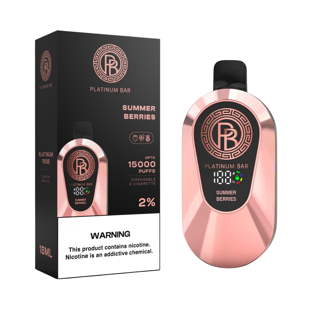 Platinum Bar 15000 Puffs Wiederaufladbares Einweg Kit - 📢EXKLUSIVES ANGEBOT - Nehme 4 Zahle NUR 3! + Ab einem Einkauf von 120€ 1 Mystery Vapes Gratis + Kostenloser Versand 📢