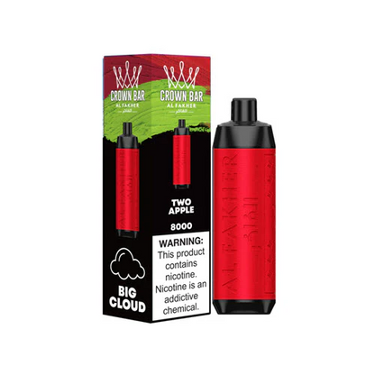 [Clearance Sale] Al Fakher Crown Bar Big Cloud 8000 Puffs Wiederaufladbares Einweg Kit DTL - 📢EXKLUSIVES ANGEBOT - Nehme 5 Zahle NUR 4 an der Kasse!+Ab einem Einkauf von 100€ 2 Mystery Vapes Gratis📢