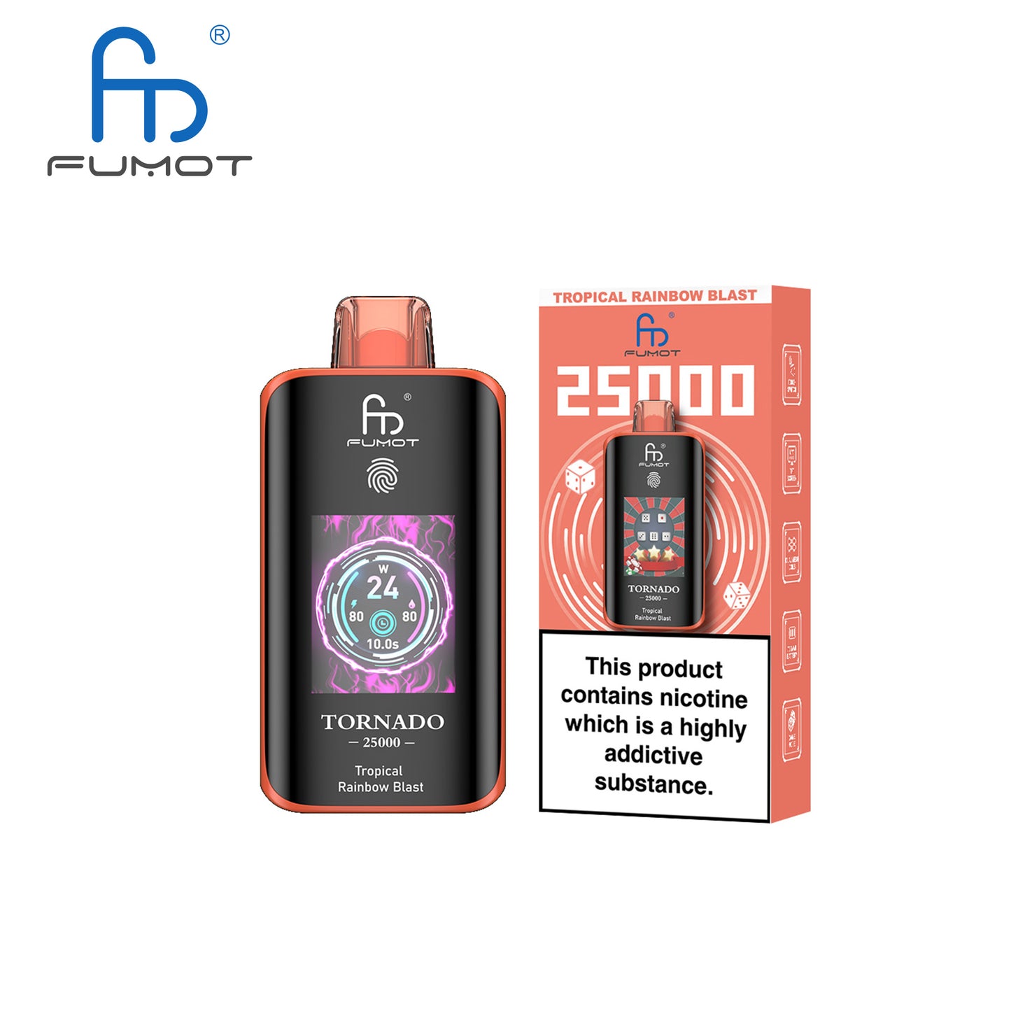 [Clearance Sale] Fumot Randm Tornado 25000 25K Puffs Wiederaufladbares Einweg Kit (Touch Switch) - 💥 Nehme 4 Zahle NUR 3! + Ab einem Einkauf von 120€ 2 Mystery Gratis💥