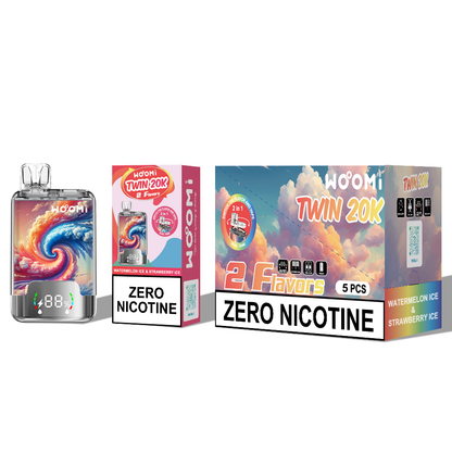 Woomi Twin 20000 Puffs Dual Tank Power Einstellbare Einweg Vape 5 Stück/Packung