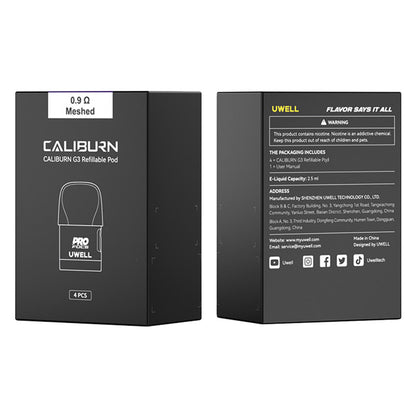 Uwell Caliburn G3 / Caliburn GK3 / Caliburn G3 ECO / Caliburn GK3 TENET / Caliburn G3 Lite / Caliburn G3 Pro Ersatz Pod Cartridge 2,5ml (4 Stück/Packung)