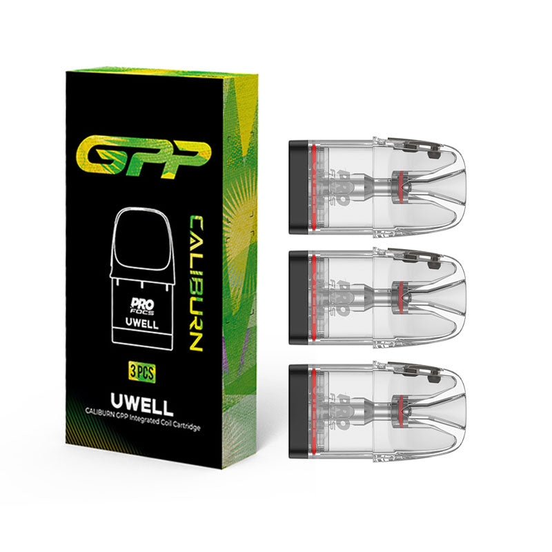 Uwell Verbesserte Caliburn GPP Kartusche für Caliburn G4/G4 Mini Pod/Caliburn G3/GK3/G3/ECO/GK3 TENET/G3 Lite/G3 Lite KoKo/G3 Pro/G3 Pro KoKo Kit 3 ml (3 Stück/Packung)