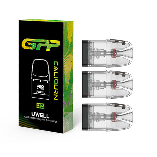 Uwell Verbesserte Caliburn GPP Kartusche für Caliburn G4/G4 Mini Pod/Caliburn G3/GK3/G3/ECO/GK3 TENET/G3 Lite/G3 Lite KoKo/G3 Pro/G3 Pro KoKo Kit 3 ml (3 Stück/Packung)