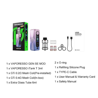 Vaporesso GEN SE 80W Kit mit iTank T Verdampfer 3ml